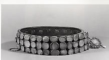 Belt, Leather, brass, carnelians