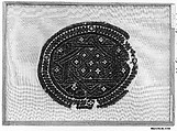 Roundel, Linen, wool; tapestry weave