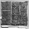 Textile Fragment, Silk and metal wrapped thread; brocaded