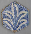 Hexagonal Tile, Stonepaste; underglaze painted