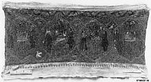 Band, Silk on linen; embroidered