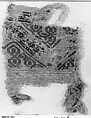 Band Fragment, Linen; embroidered in silk