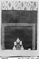 Textile Fragment, Silk and silver wrapped thread; plain weave, brocaded