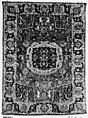 Carpet, Silk (warp) cotton (weft), wool (weft and pile); asymmetrically knotted pile