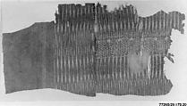 Fragment of a Mantle, Cotton; plain weave, resist-dyed (ikat), embroidered