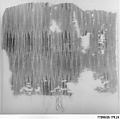 Textile Fragment, Cotton; plain weave, resist-dyed (ikat), embroidered