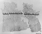 Textile Fragment, Linen, silk; plain weave, embroidered