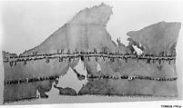 Textile Fragment with Inscription, Linen, silk; plain weave, tapestry weave