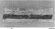 Textile Fragment, Wool, linen; plain weave, tapestry weave