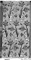 Textile Panel, Silk, cotton, metal wrapped thread; cut and voided velvet, brocaded