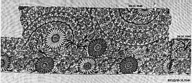 Textile Fragment, Linen, silk; plain weave, embroidered
