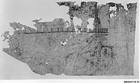 Textile Fragment, Linen; embroidered in silk