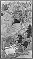 "Akbar Hunting with Cheetahs",  Folio from a Manuscript of the Akbarnama. Folio from the Davis Album, Abu&#39;l Fazl (Indian, Agra 1556–1602 Deccan Plateau), Ink, opaque watercolor, and gold on paper