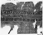 Fragment of a Shawl, Wool, linen; plain weave, tapestry weave