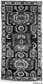 Carpet with a Geometricized Medallion Design, Wool (warp, weft and pile); symmetrically knotted pile