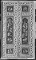 Door Panel; One of a Pair, Wood; painted, gilded, and lacquered