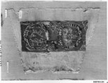 Textile Fragment, Wool, linen; plain weave, tapestry weave