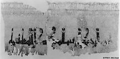 Textile Fragment, Linen, silk; plain weave, tapestry weave