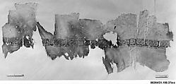 Textile Fragment, Linen, silk; plain weave, tapestry weave