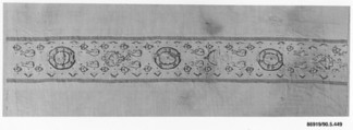Textile Fragment, Wool, linen; plain weave, tapestry weave
