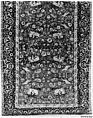 Carpet, Silk (warp and weft), wool (pile); asymmetrically knotted pile