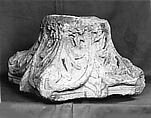 Capital, Limestone; carved in relief