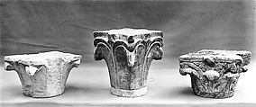 Capital with Leaves, Limestone; carved in relief