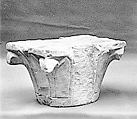 Capital, Limestone; carved in relief