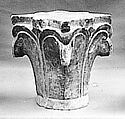 Capital, Limestone; carved in relief