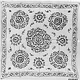 Cover, Cotton; embroidered in silk