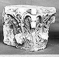 Capital with Acanthus Leaves, Limestone; carved in relief