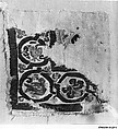 Fragment of a Tabula (Square) with Birds and Pomegranates in a Vine Scroll, Wool, linen; tapestry weave