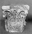 Capital with Acanthus Leaves, Limestone; carved in relief