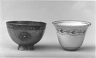 Cup, Cup holder: metal with silver gilding
Cup: Porcelain
