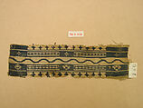 Fragment of a Band, Wool, linen; plain weave, tapestry weave