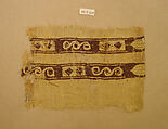 Fragment of a Sleeve, Wool, linen; plain weave, tapestry weave