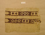 Fragment of a Sleeve, Wool, linen; plain weave, tapestry weave