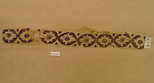 Fragment of a Band, Wool, linen; plain weave, tapestry weave