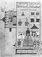 Futuh al-Haramain (Description of the Holy Cities), Muhi al-Din Lari (Iranian or Indian, died 1521 or 1526/27), Main support: Ink, opaque watercolor, and gold on paper
Binding: Leather