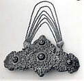 Girdle Clasp, Silver sheet; applied with filigree, granulation, inlaid with enamel