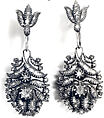 Earring, One of a Pair, SIlver and diamond