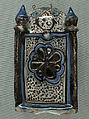 Ceramic Lantern, Stonepaste; underglaze-painted in blue, luster-painted on transparent glaze