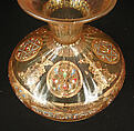Footed Bowl with Eagle Emblem, Glass; dip-molded, blown, enameled, and gilded
