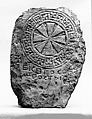 Funerary Stele with Wheel Pattern, Limestone; incised