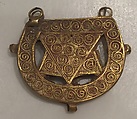 Earring, Gold; filligree