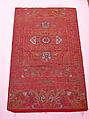 Textile Fragment, Silk, metal wrapped thread, hemp