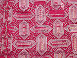 Textile with Cartouche Design, Silk, metal wrapped thread; lampas (kemha)