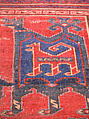 Confronted Animal Rug, Wool (warp, weft, and pile); symmetrically knotted pile