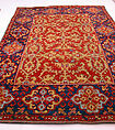 "Ornamental Lotto" Carpet, Wool (warp, weft and pile); symmetrically knotted pile