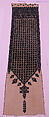 End of a Belt, Cotton; embroidered